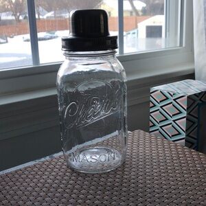 Classic Silver Mason Jar Cocktail Shaker